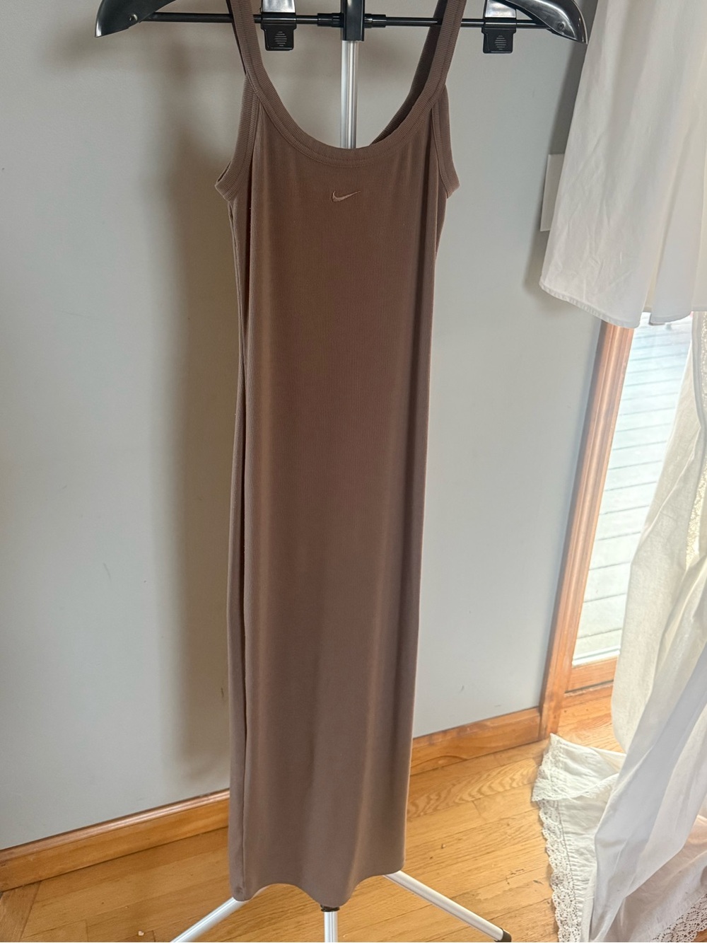 Nike Brown Scoop-Neck Maxi Tank Dress
